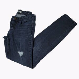 Bullhead Jeans Womens Size 5 Skinny Low Rise Dark Wash Ripped Distressed Denim